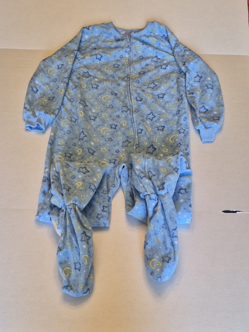 Blue Star & Moon Footed Fleece One-Piece Girls Size 10